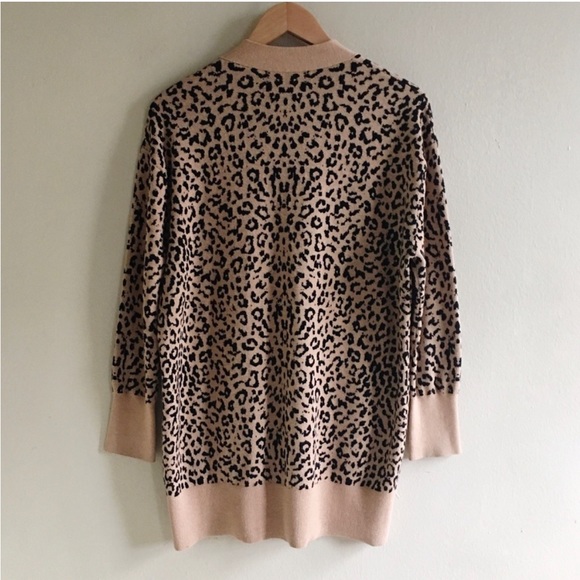 J.Crew Leopard Jacquard Cardigan - Picture 6 of 6